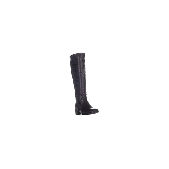 Size 10.0 Bar III Womens Dolly Leather Almond Toe Knee High Riding Boots Navy 